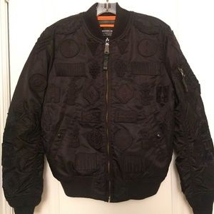 Alpha Industries black bomber jacket